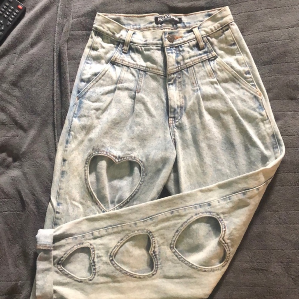 Fig & Viper Heart Cut Out Jeans